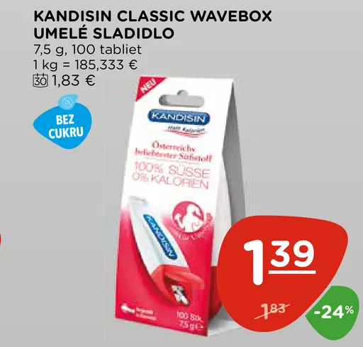 Kandisin Classic Wavebox umelé sladidlo