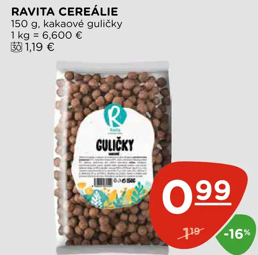 Ravita cereálie guľôčky