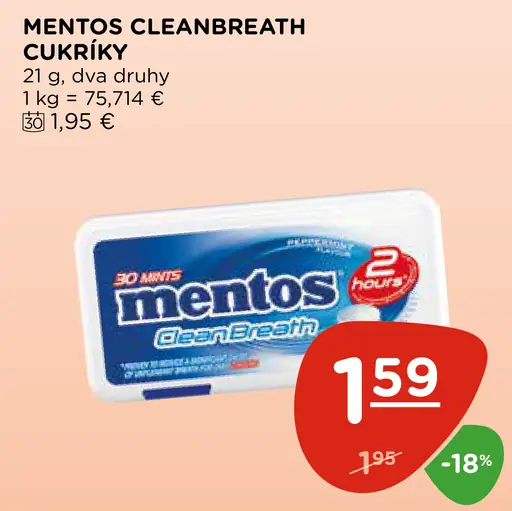 Mentos CleanBreath cukríky