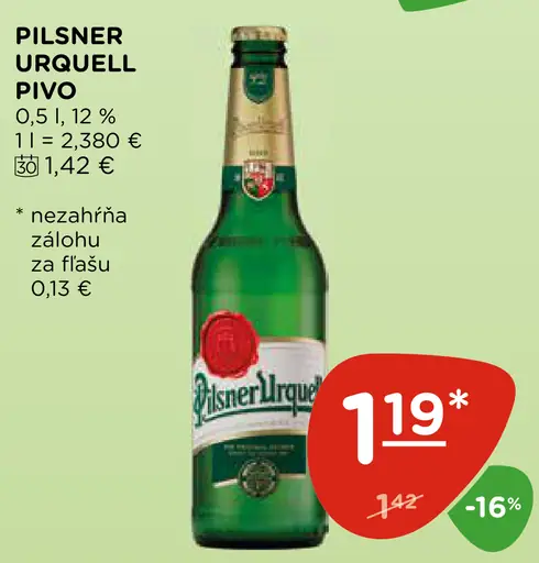 Pilsner Urquell pivo