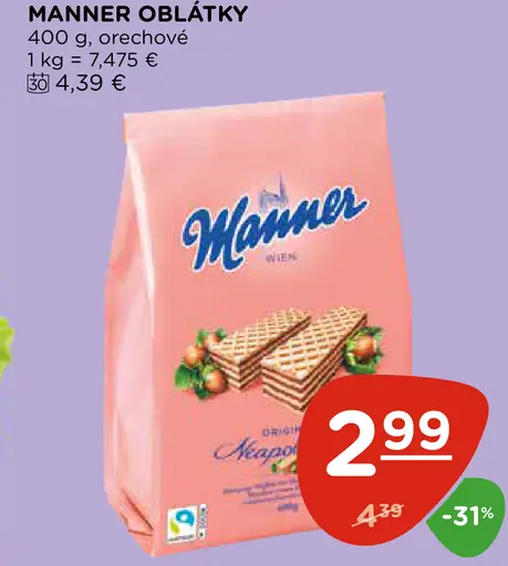 Manner oblátky orechové