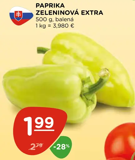 Paprika zeleninová extra