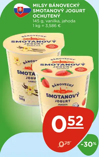 Milsy Bánovecký smotanový jogurt marhuľa