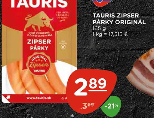 Tauris Zipser párky originál