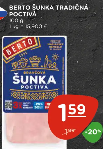 Berto Šunka tradičná poctivá