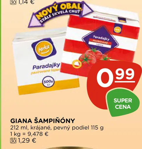 Terka paradajky pasírované lúpané