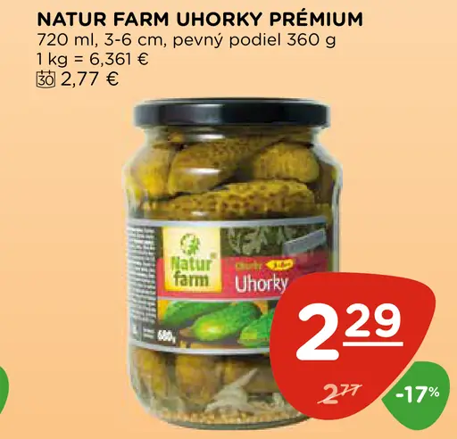 Natur Farm Uhorky Prémiové