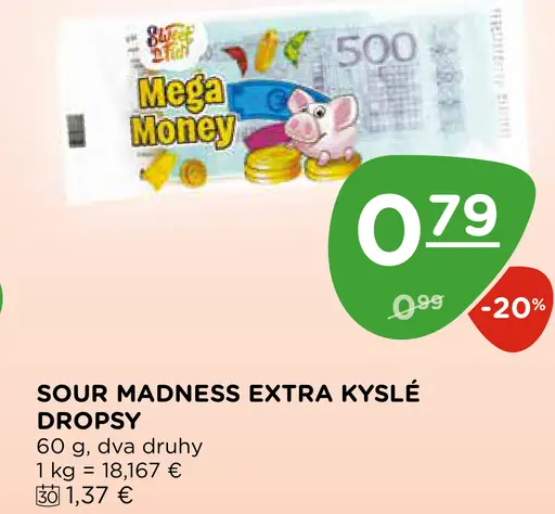 Sour Madness extra kyslé dropsy