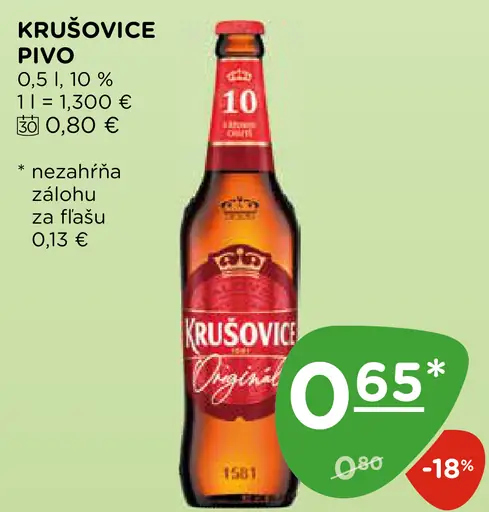 Krušovice Pivo plechovka