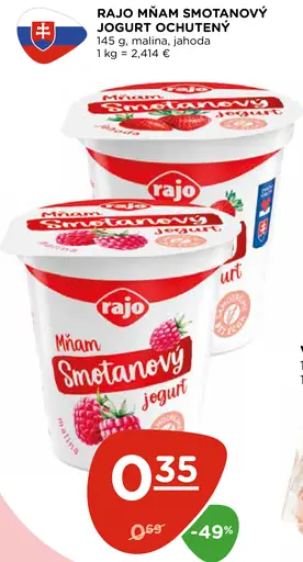 Rajo Mňam Smetanový Jogurt