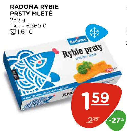 Radoma rybie prsty mleté