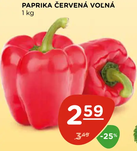 Paprika červená voľná