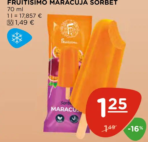 Fruitisimo maracuja sorbet