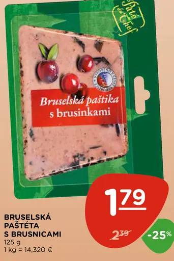 Bruselská paštéta s brusnicami