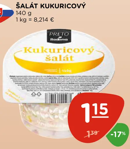 Šalát kukuricový