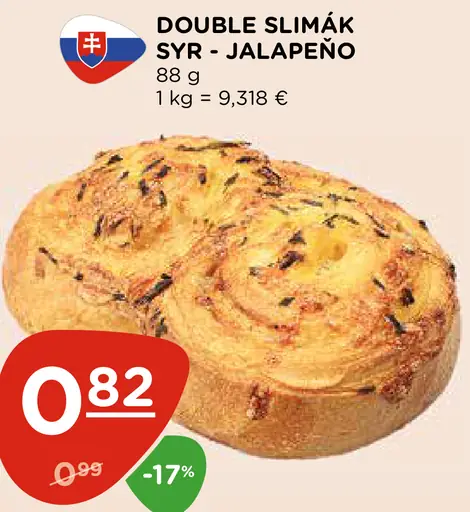 Double slimák syr jalapeno