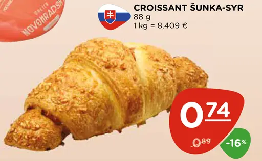 Croissant šunka - syr