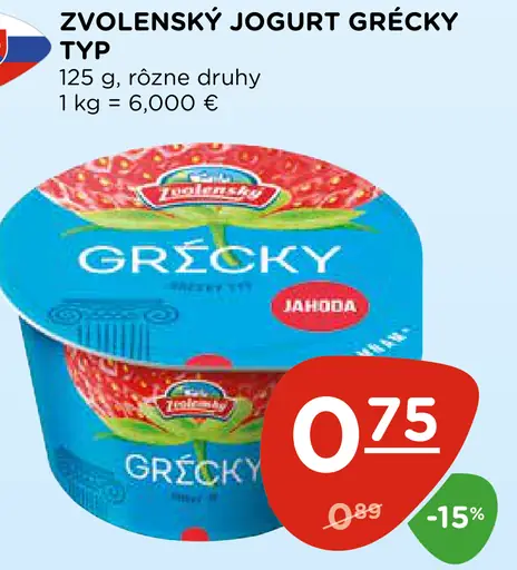Zvolenský jogurt grécky typ