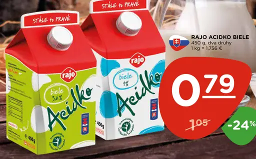 Rajo Ačidko biele