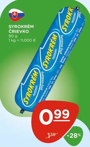 Syrokrém Cievka