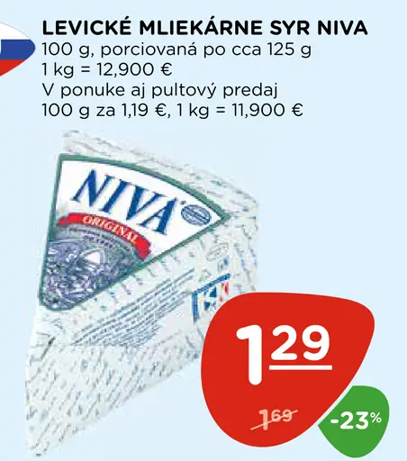 LEVICKÉ MLIEKÁRNE Syr Niva