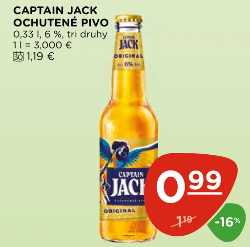 Captain Jack Ochtěné Pivo