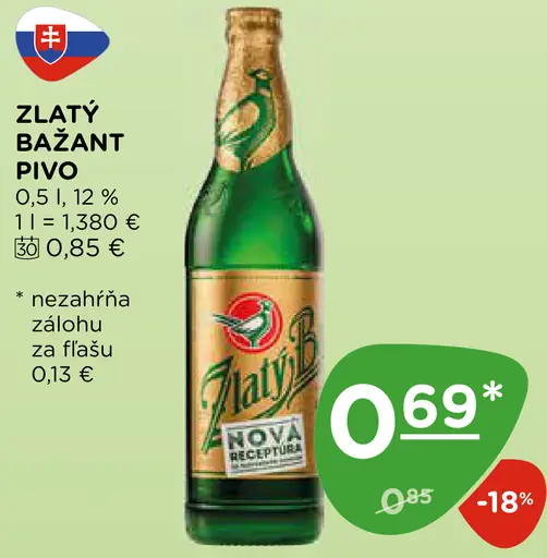 Zlatý Bažant Pivo