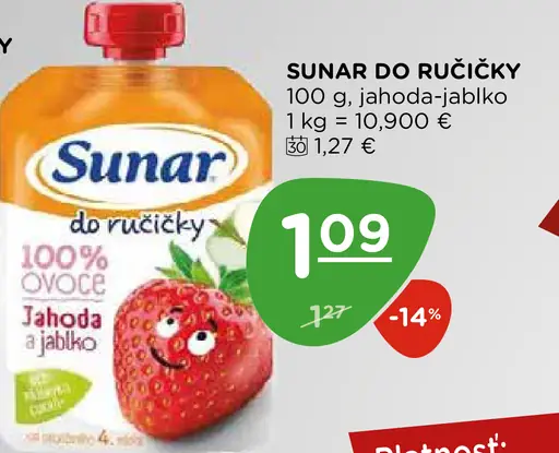 Sunar Do ručičky Kapsička jahoda a jablko
