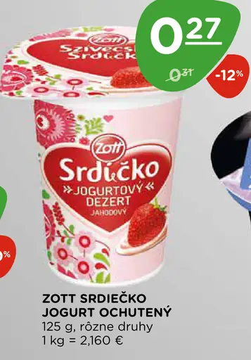 Zott Srdiečko Jogurt ochutený