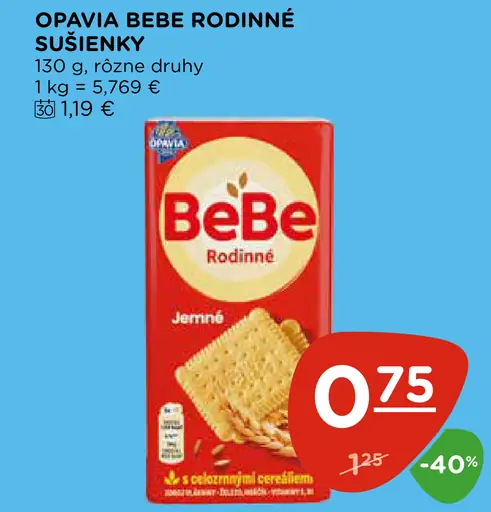 Opavia BeBe Rodinné jemné sušienky