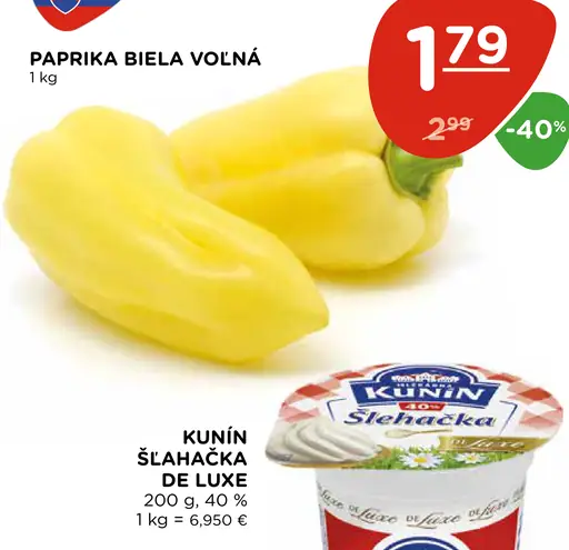 Paprika biela voľná