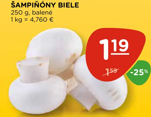 Šampiňóny biele