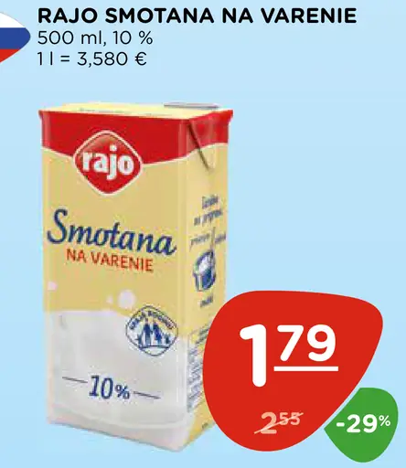 Rajo Smotana na varenie