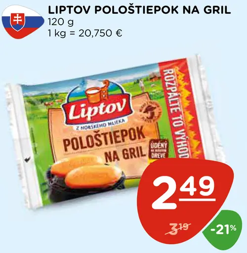 Liptov Pološtiepok na gril