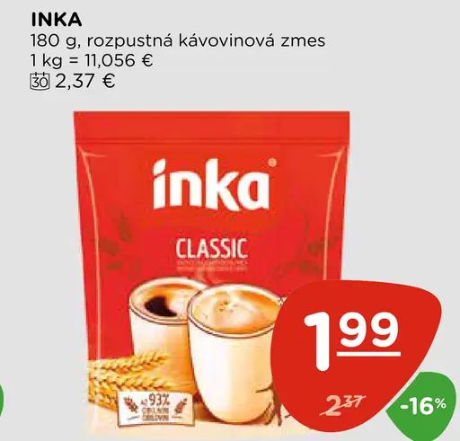 Inka Classic rozpustná kávovinová zmes