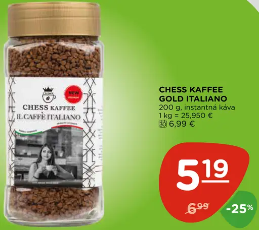 Chess Kaffee Gold Italiano instantná káva