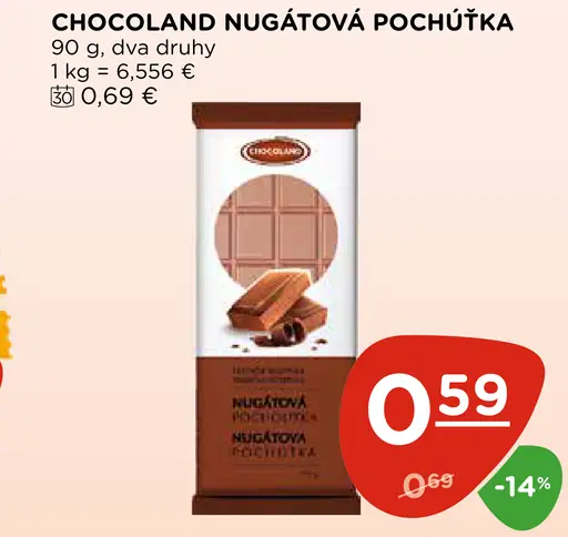 Chocoland Nugátová pochúťka