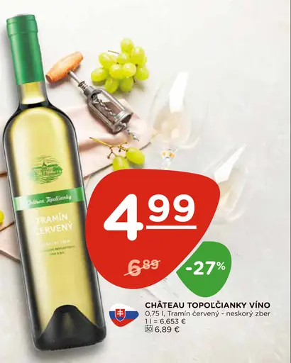 Château Topoľčianky Víno Tramín červený