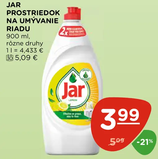 Jar prostriedok na umývanie riadu