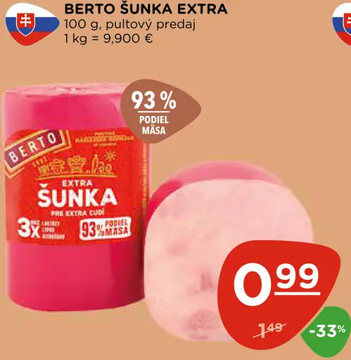 Berto šunka extra