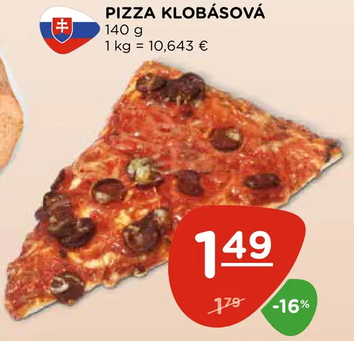 Pizza klobásová
