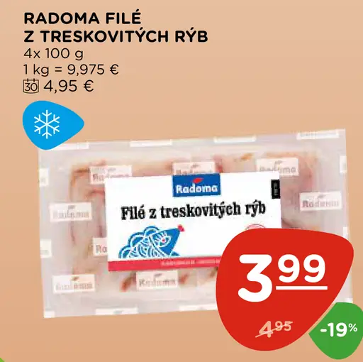 Radoma filé z treskovitých rýb