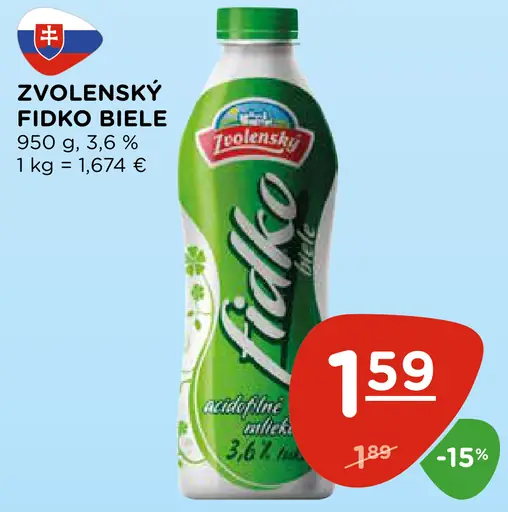 ZVOLENSKÝ Fidko biele