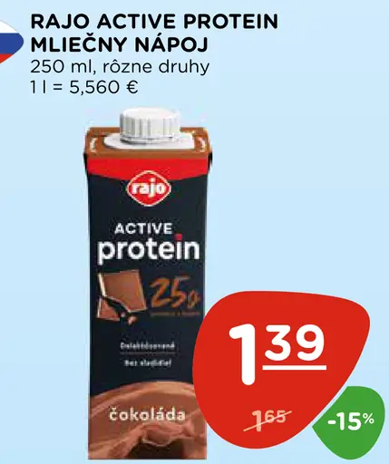 Rajo Active Protein Mliečny Nápoj