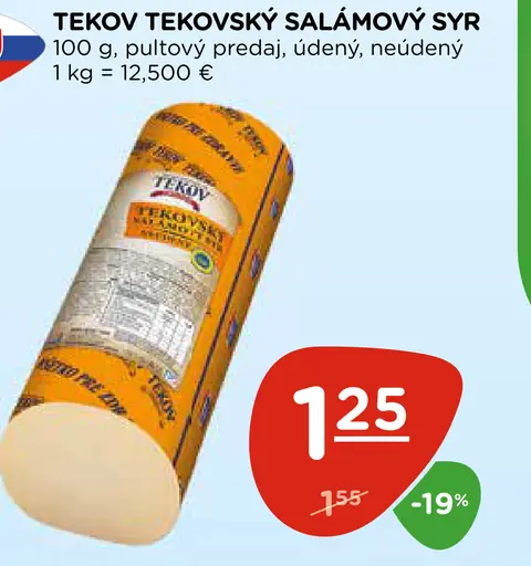 Tekov tekovský salámový syr