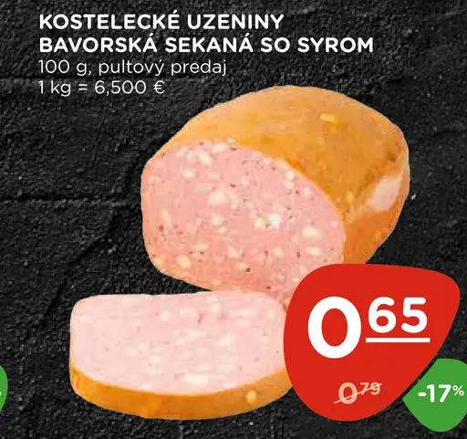 Kostelecké uzeniny sekaná bavorská so syrom