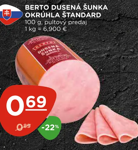 Berto Dušená šunka okrúhla štandard