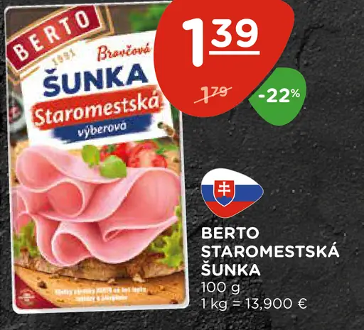 Berto Staromestská berto šunka kuracia
