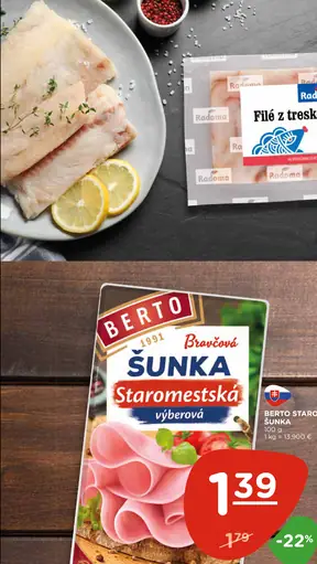 Berto Bravčová šunka Staromestská