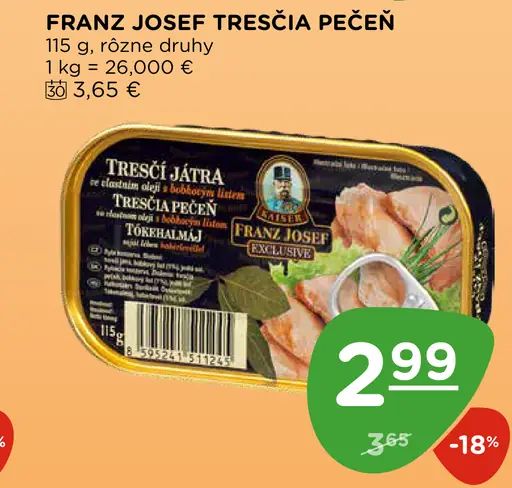 Franz Josef Tresčia pečeň